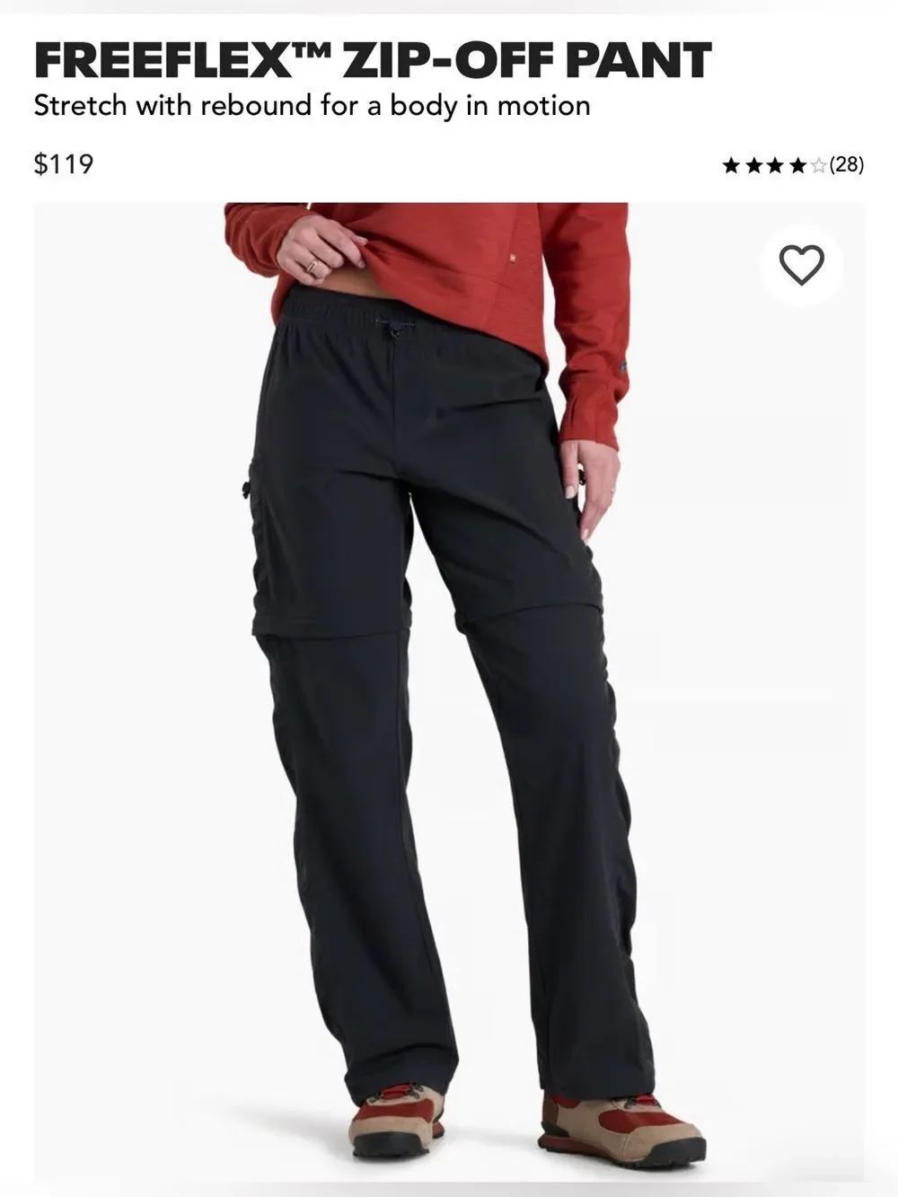 Kuhl Freeflex Zip Off Pants Women’s Size Large Cargo Convertible Hiking